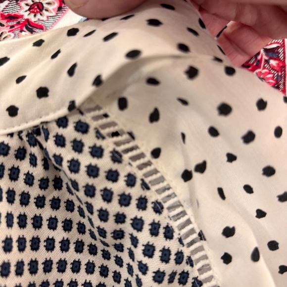 Beulah oversize boho flowy multiprint patchwork pullover blouse size S - Picture 13 of 13